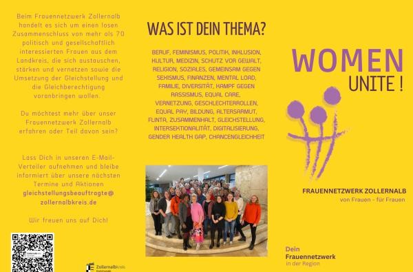 Flyer zur Vorstellung des Frauennetzwerks