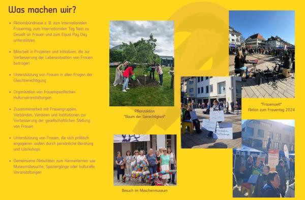 Flyer zu den Aktivitäten des Frauennetzwerks