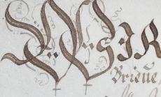 © Kreisarchiv Zollernalbkreis Ausschnitt aus Urkunde