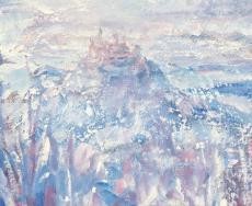 Ausschnitt aus Billd Hans Lang, Winter am Albrand