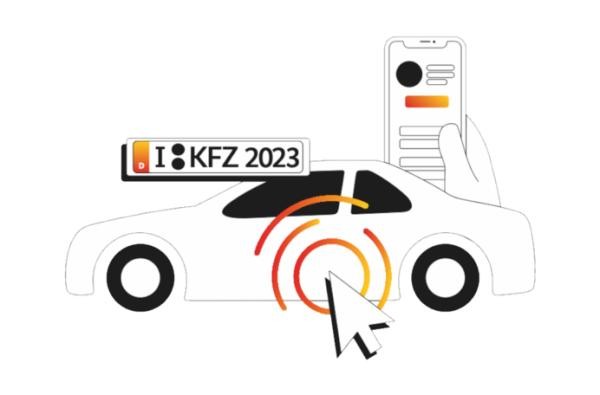 Quelle: BMDV Auto mit Kennzeichen ( i-KFZ) abgebildet