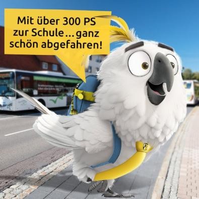 Zakadu mit einem Schulrucksack