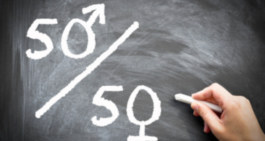 Tafel mit Kreide beschrieben