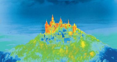 Thermographie der Burg Hohenzollern