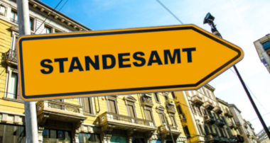 Quelle: Fotolia, Datei#224664537, Urheber Thomas Reimer Schild Standesamt