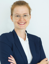 Frau, Brille, blonde Haare